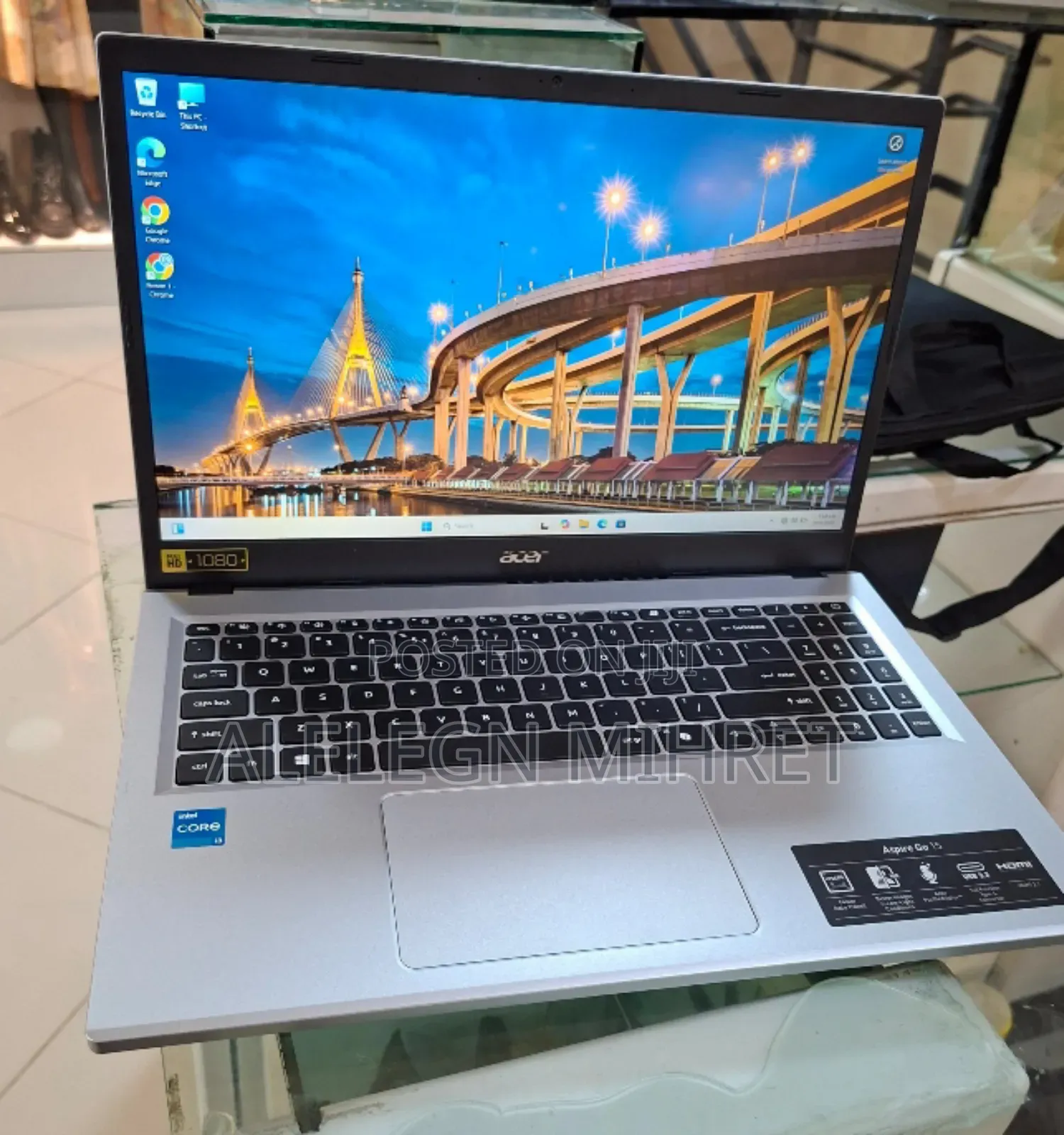 New Laptop Acer Aspire 1500 8GB Intel Core 3 SSD 256GB
