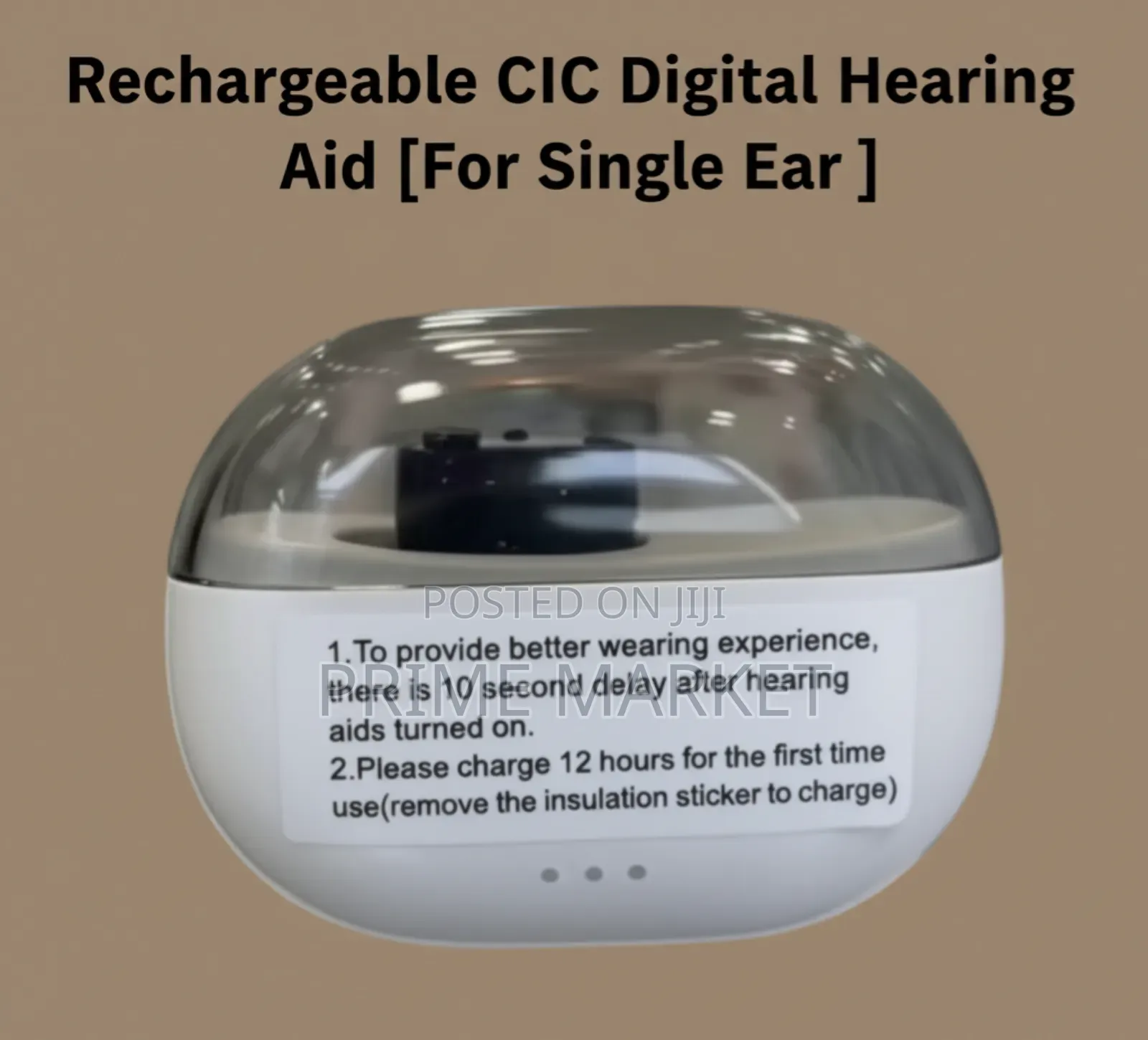 Rechargeable Cic Hearing Aid With Noise Cancellation [For Single Ear ]