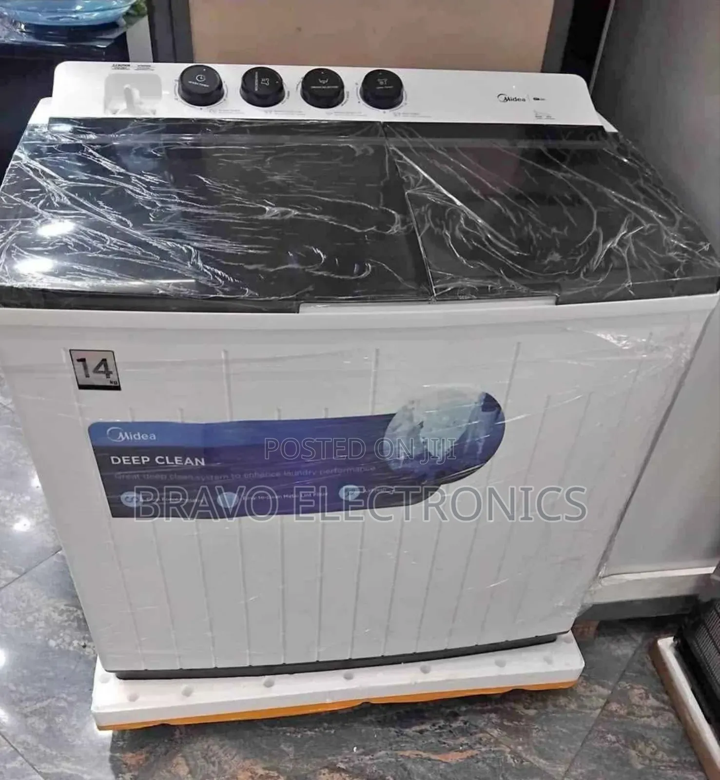  Midea 14kg Semi-Automatic Washer –Big Power, Smart Cleaning! 