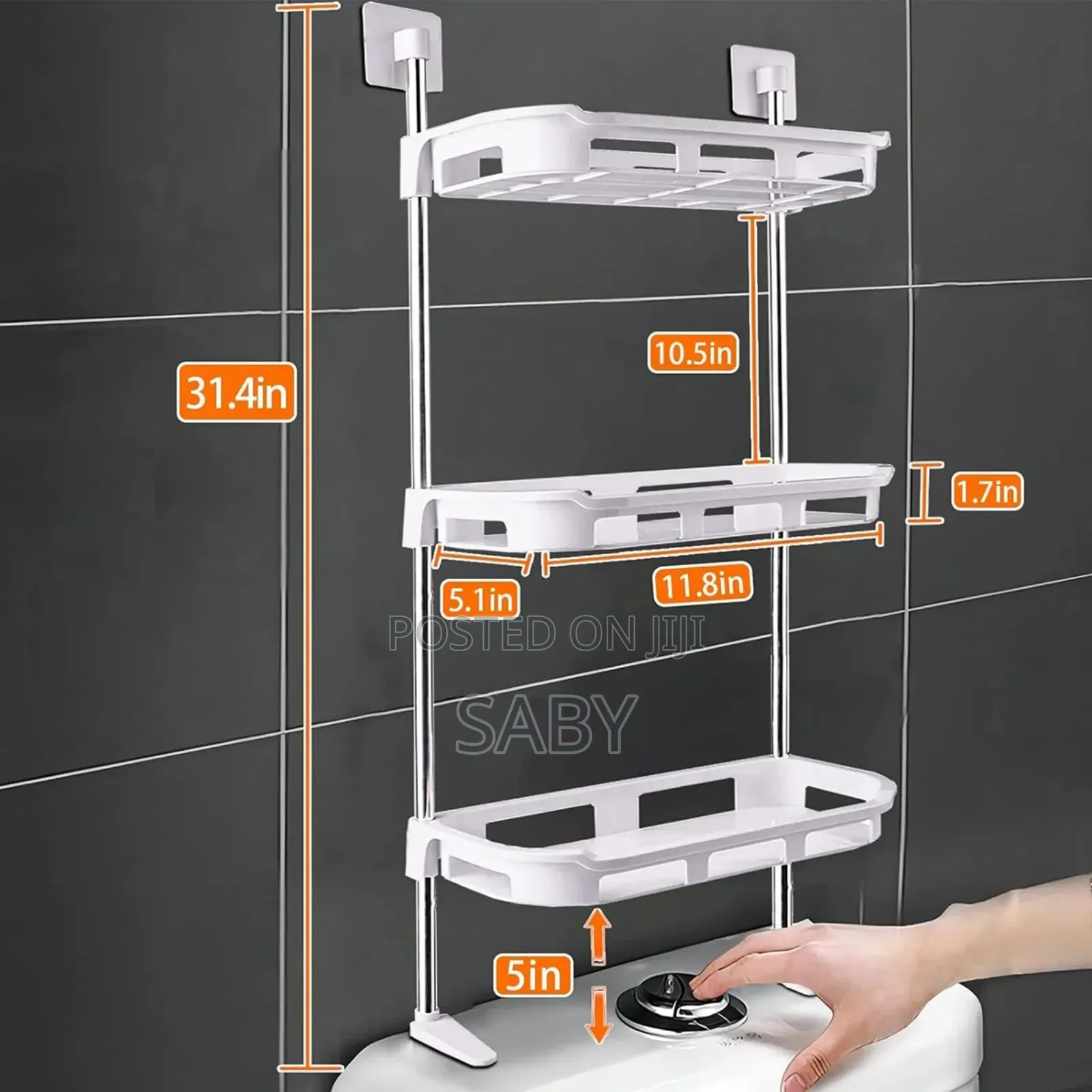 3 Tier Shelf Above the Toilet Tank,Toilet Rack