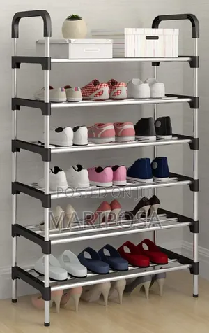 Photo - 6-layer Adjustable Shoe Rack