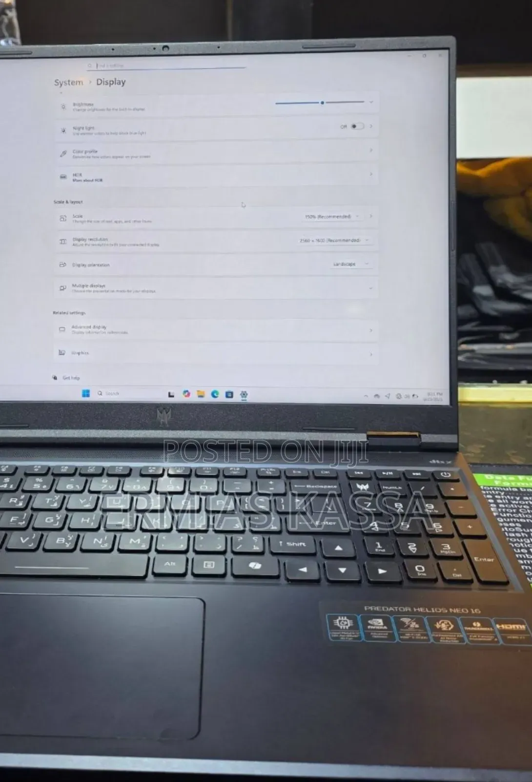 New Laptop Acer Predator Helios Neo 16 16GB Intel Core I9 SSD 1T