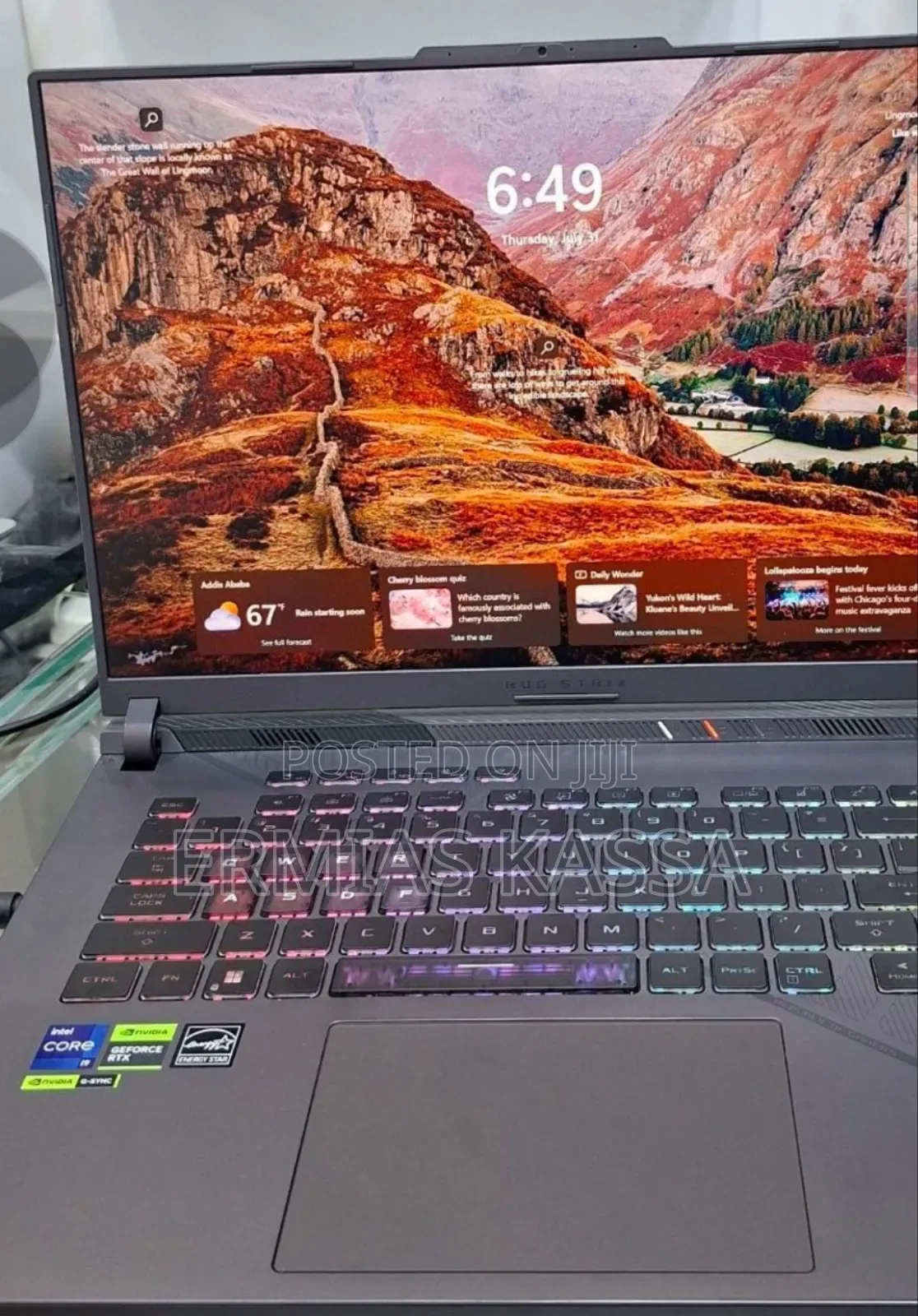 New Laptop Asus ROG Strix G16 G614 32GB Intel Core I9 SSD 1T