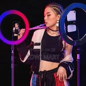 Mj-36 Rgb Ring Light Colorful Lighting With Stand Phone Holder