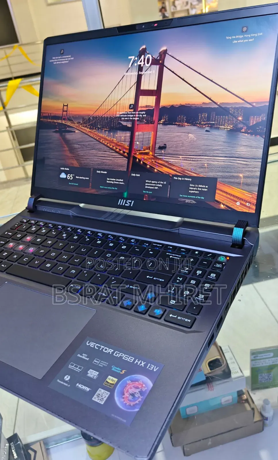 New Laptop MSI Vector GP68 HX 13V 16GB Intel Core I9 SSD 1T