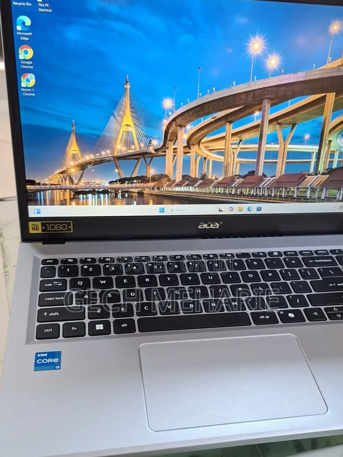 New Laptop Acer Aspire 1500 8GB Intel Core I3 SSD 128GB