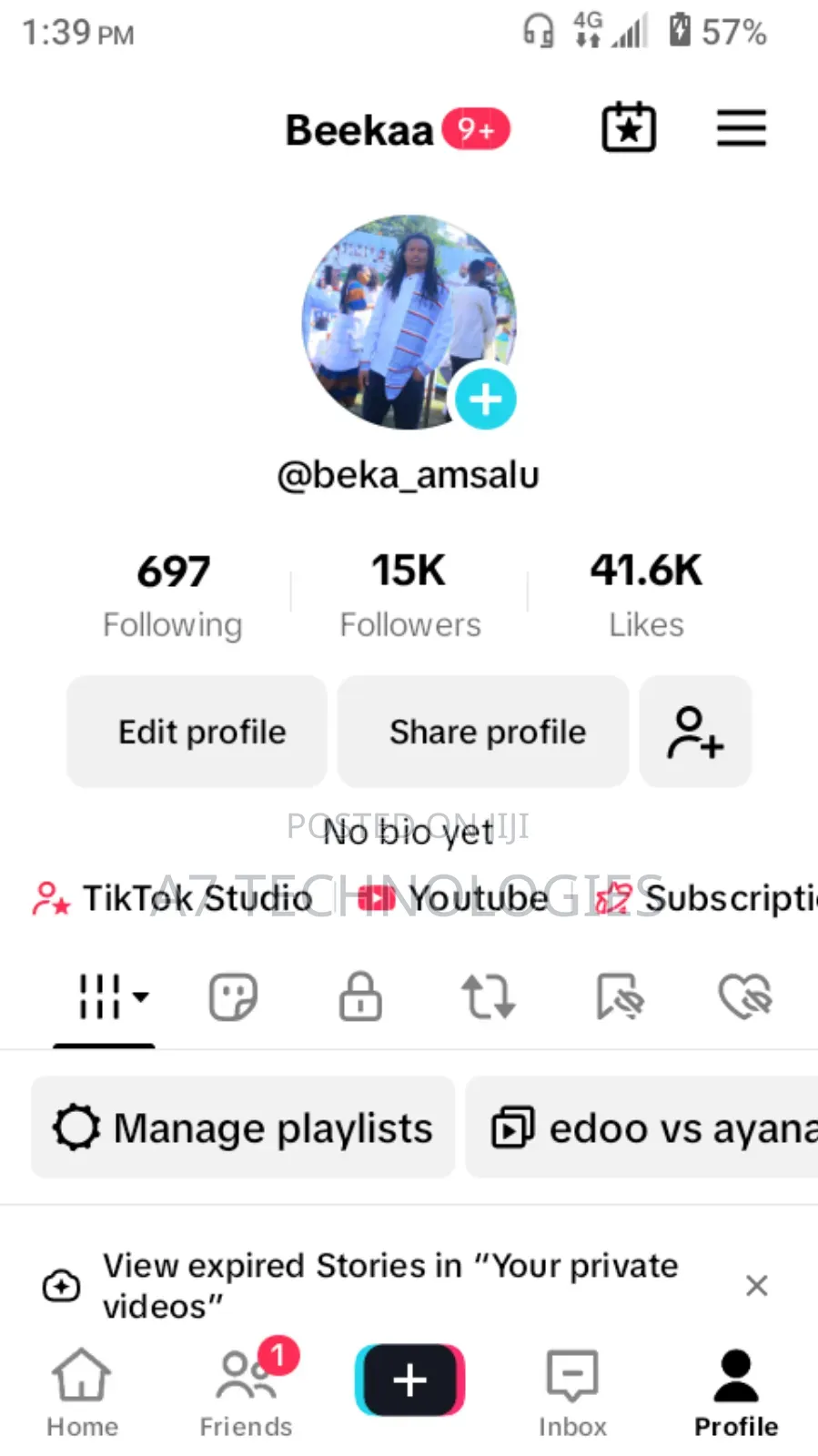 Tiktok Account Gifter Level 17 for Sale