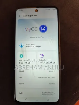 New ZTE Nubia V60 Design 256 GB Black