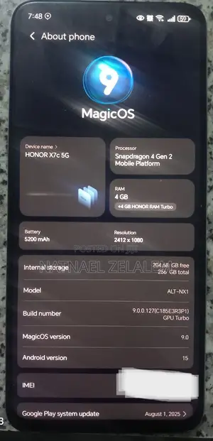 Honor X7c 256 GB White