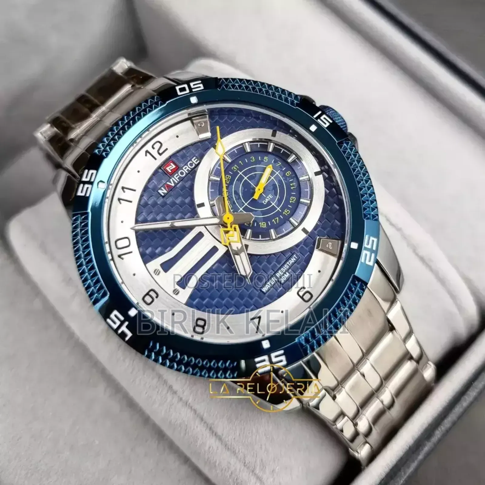 Silver Blue Naviforce Men's Watch