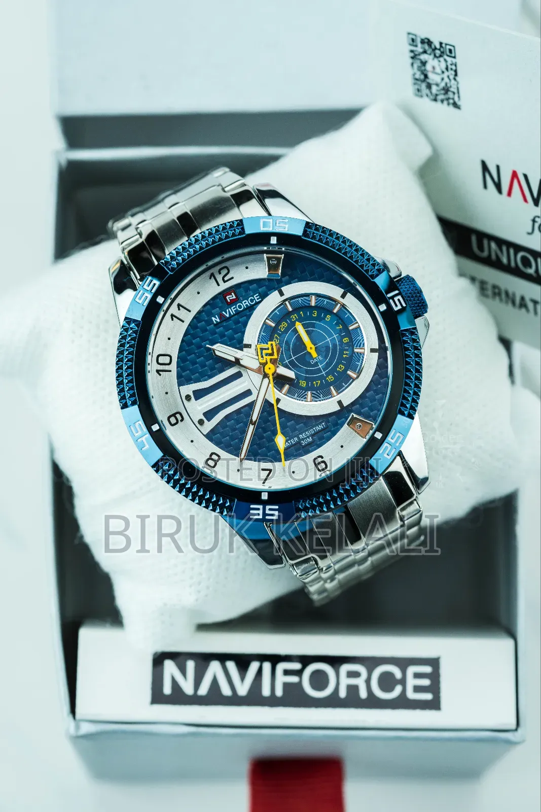 Silver Blue Naviforce Men's Watch