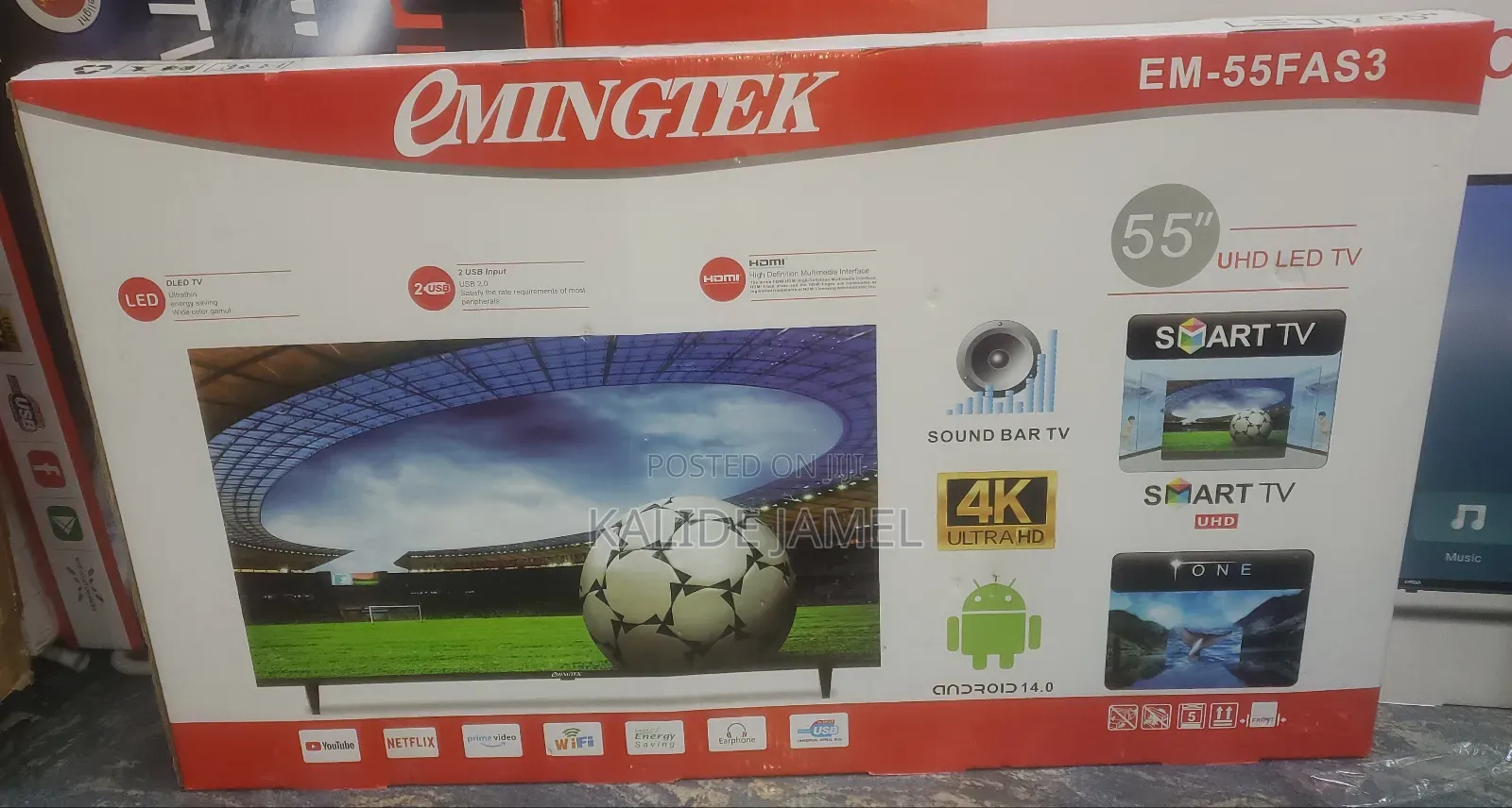 Emingtek 55 Inche Tv Feram Less