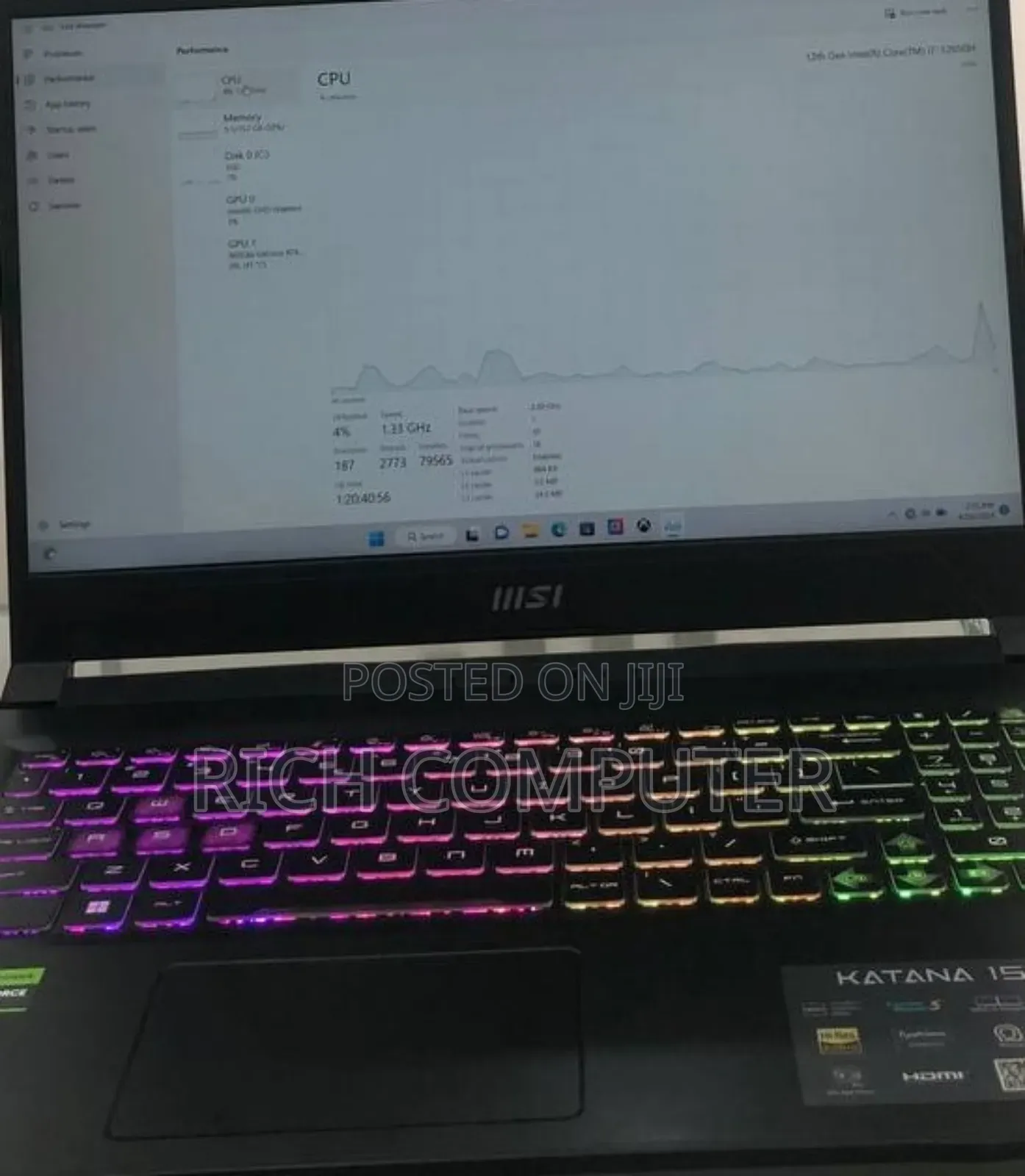 New Laptop MSI Cyborg 15 16GB Intel Core I7 SSD 512GB