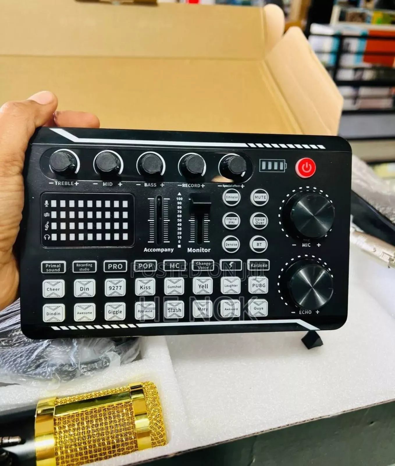 Professional Condenser Microphone With Sound Card