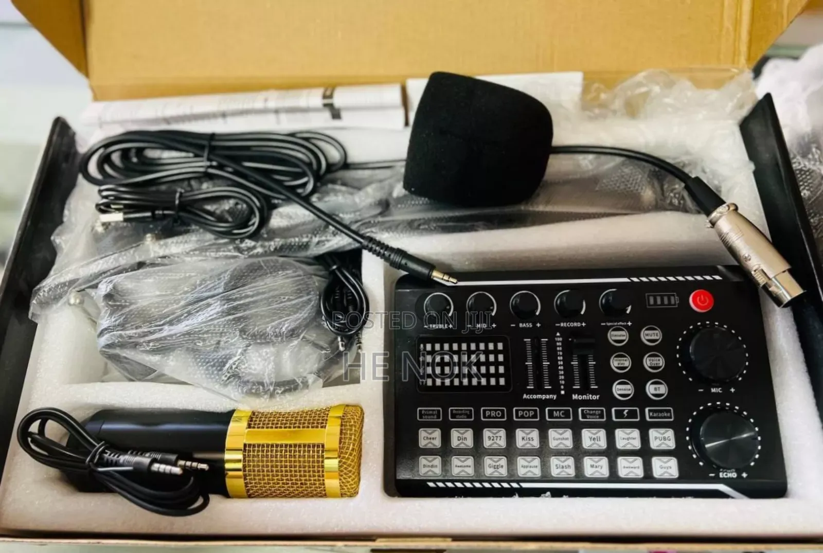 Professional Condenser Microphone With Sound Card