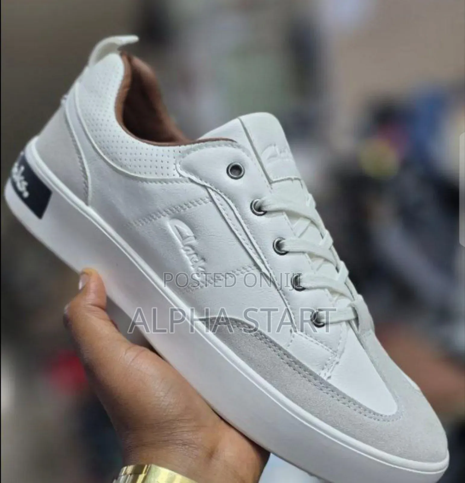 New Arrival  
 Clarks White Flat Shoes 
 Made in Vietnam