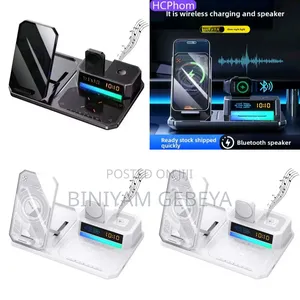 Photo - Original T50 6-in-1functional Wireless Charger , Clock , Bluetooth