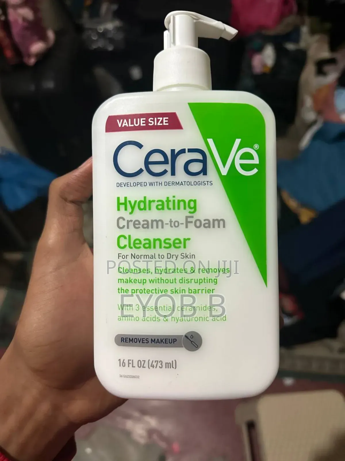 Cerave Hydrating Cream-to-Foam Cleanser 473ml