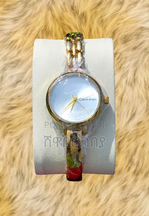 Calvin Klein Gold-Tone Women's Watch With Black Dial