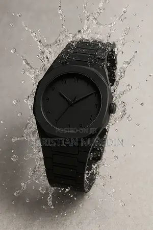 Photo - Mat Black Arabic Watch