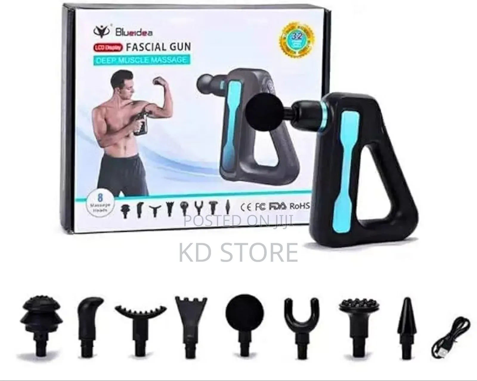 8in1 Blueidea Fascial Gun Massager
