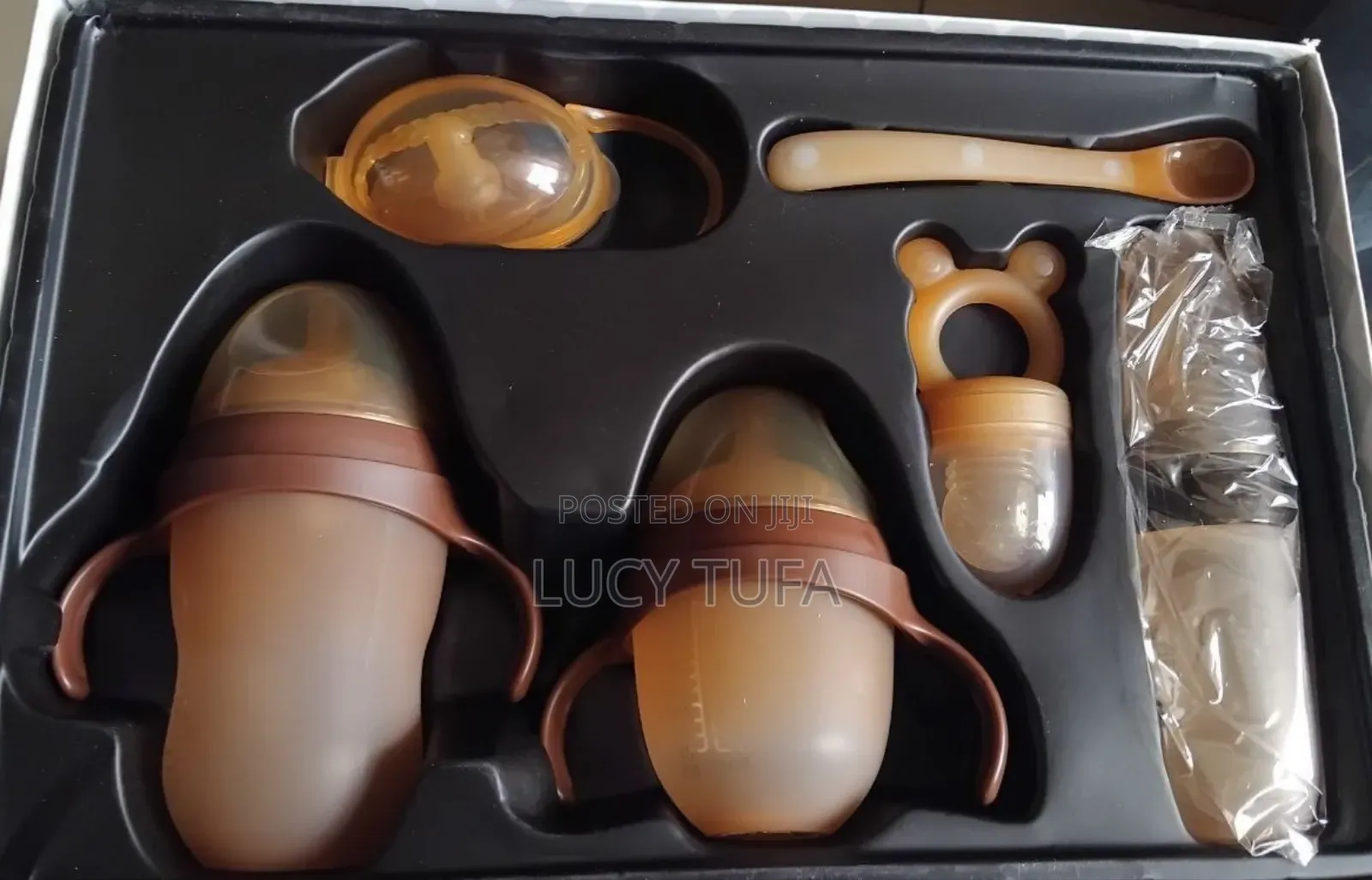 6 Pieces Bpa Free Silicone Baby Bottles or Feeding Sets ( Algo)