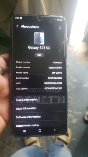 Samsung Galaxy S21 5G 128 GB Black