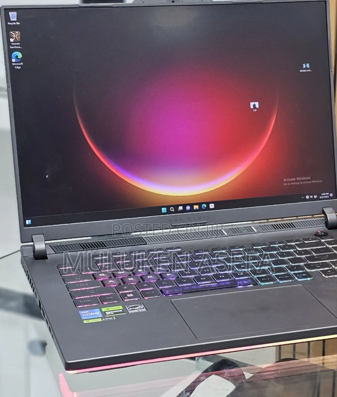 New Laptop Asus ROG Strix G15 16GB Intel Core I7 SSD 1T