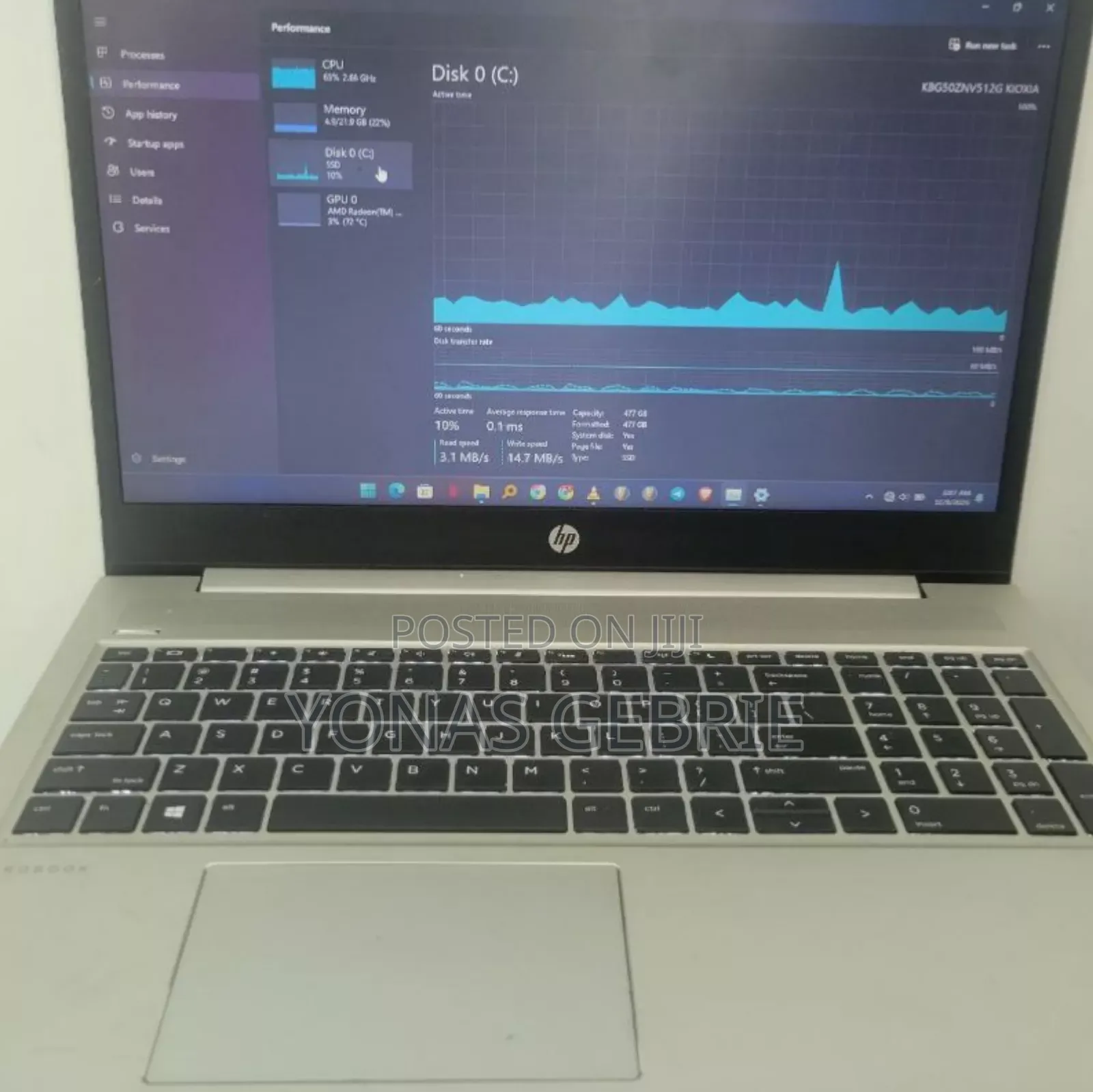 New Laptop HP 20GB Intel Core I7 SSD 512GB