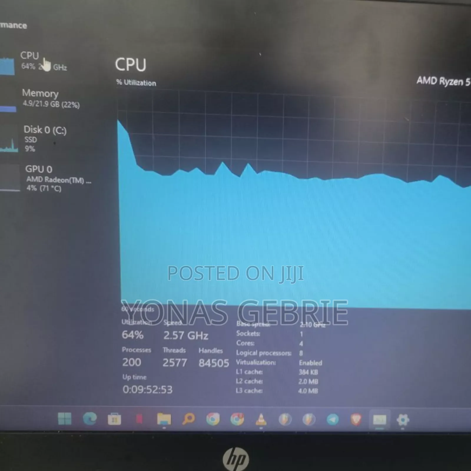 New Laptop HP 20GB Intel Core I7 SSD 512GB