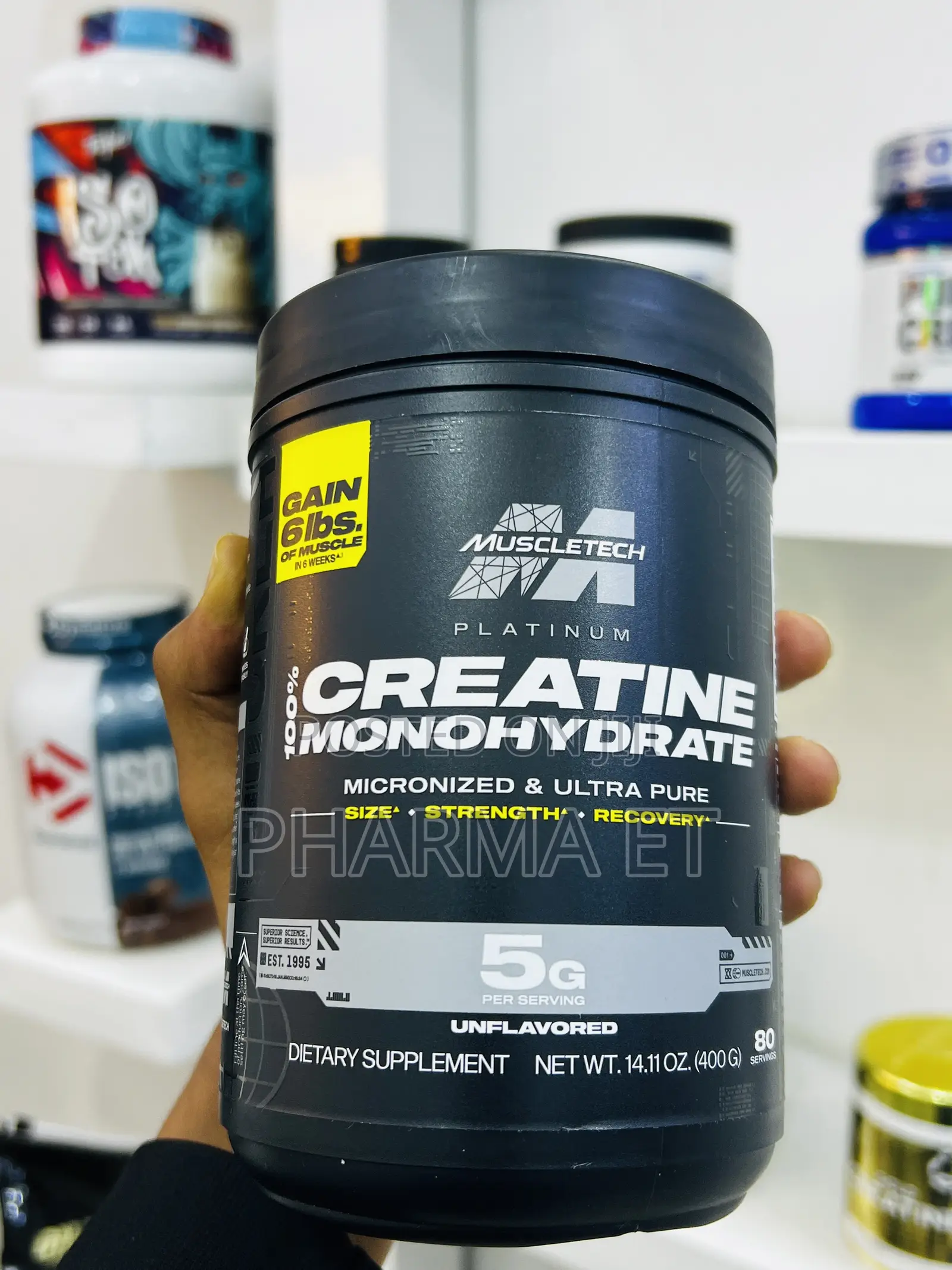 5gm Per Serving Ultra Pure Powdered Muscletech Creatine Monohydrate