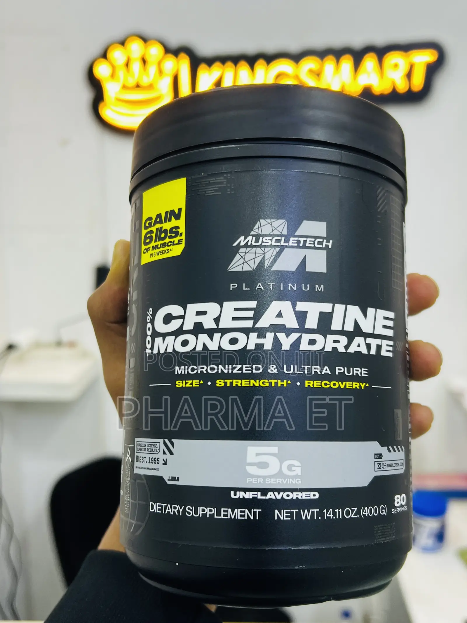 400gm and 80 Servings Powder Creatine Monohydrate From Muscletech