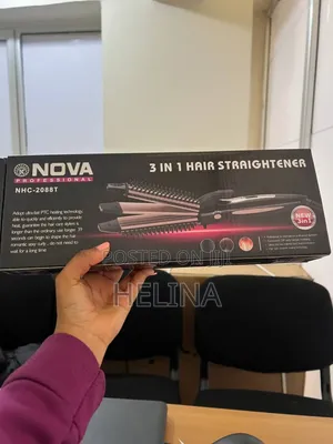 Photo - ዘመናዊ የፀጉር መተኮሻና ከርል መስሪያ በአንድ ላይ የያዘ Nova Professional Hair Straighter