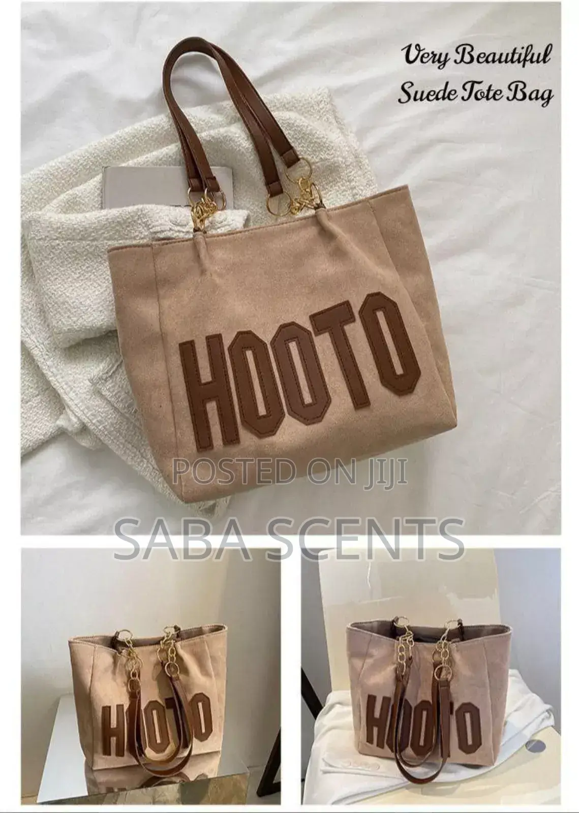 Beautiful Hooto Suede Tote Bag