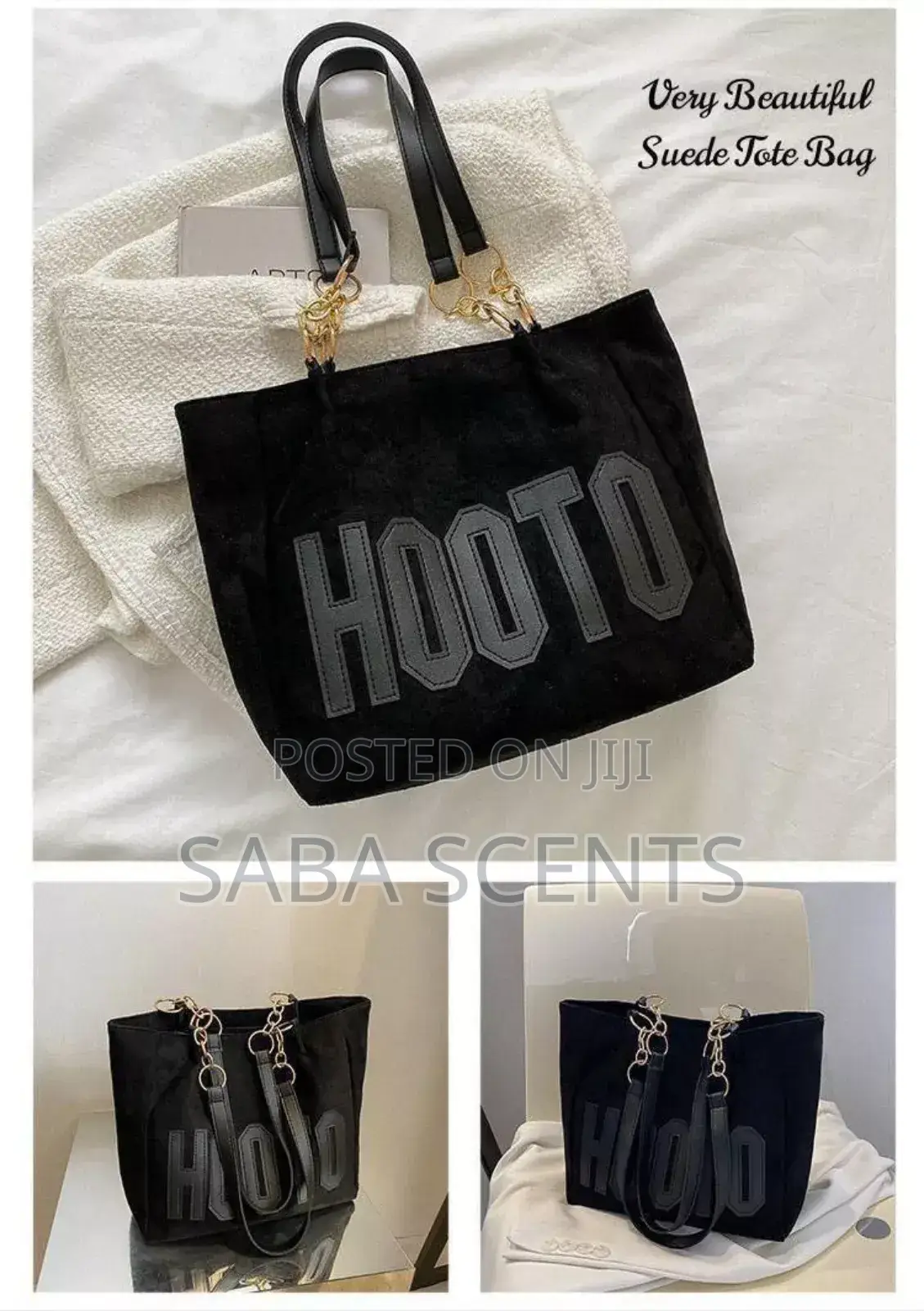 Beautiful Hooto Suede Tote Bag