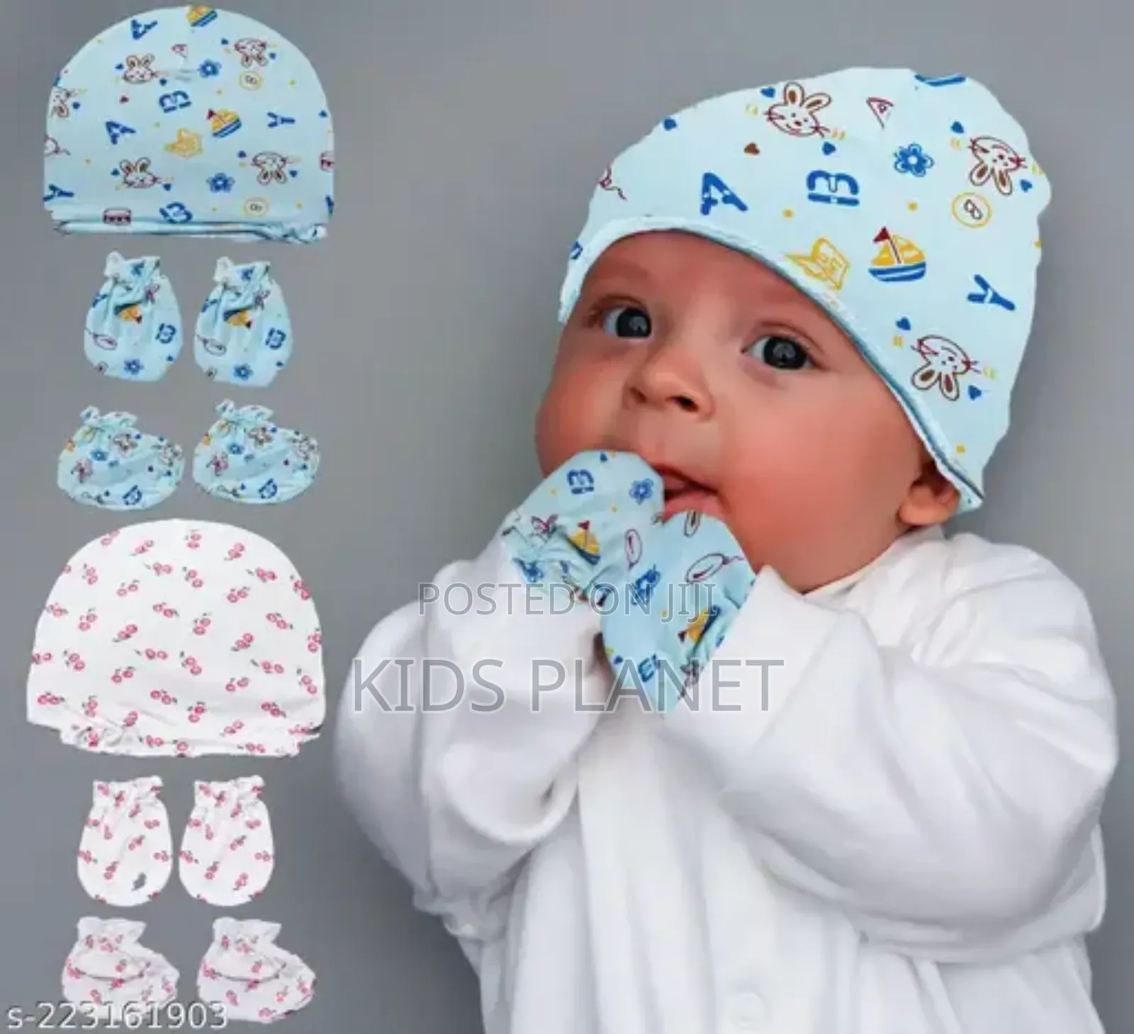 Baby Hat 3ocs Set Cotton