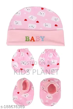 Baby Hat 3ocs Set Cotton