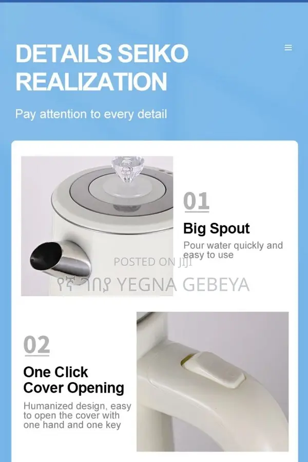 Su Tai Electric Kettle 2.3l Fast Boiling 360° Swivel Base