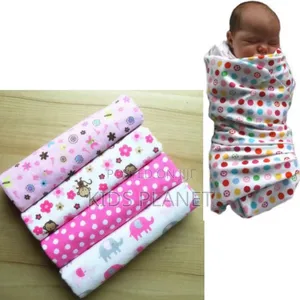 Baby Receiving Blanket, Flannel 4pcs Set