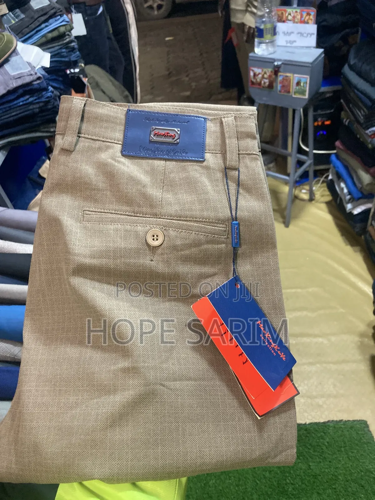 Original Straight የምለጠጡ ጨርቅ ሱሪ