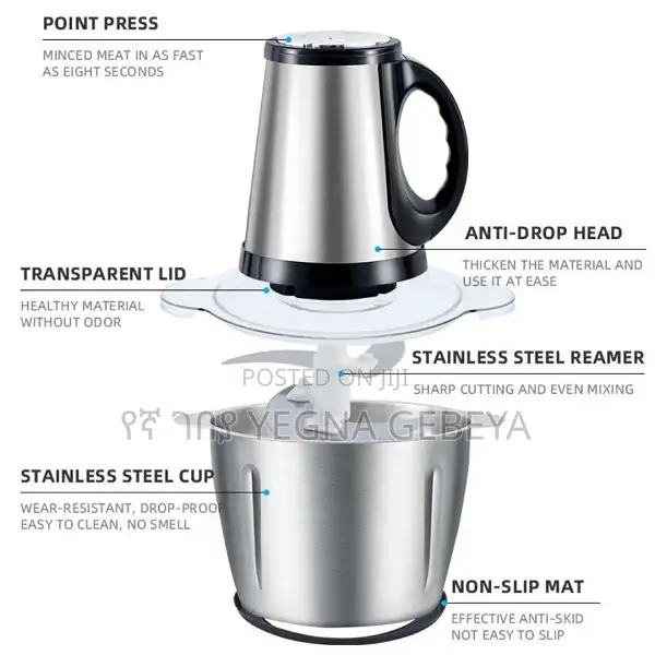 Wngreat 2-in-1 Onion Chopper Electric Manual Food Processor