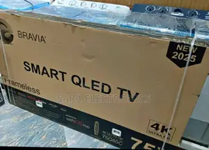 Bravia 75" Qled Smart Tv Framless New 2025