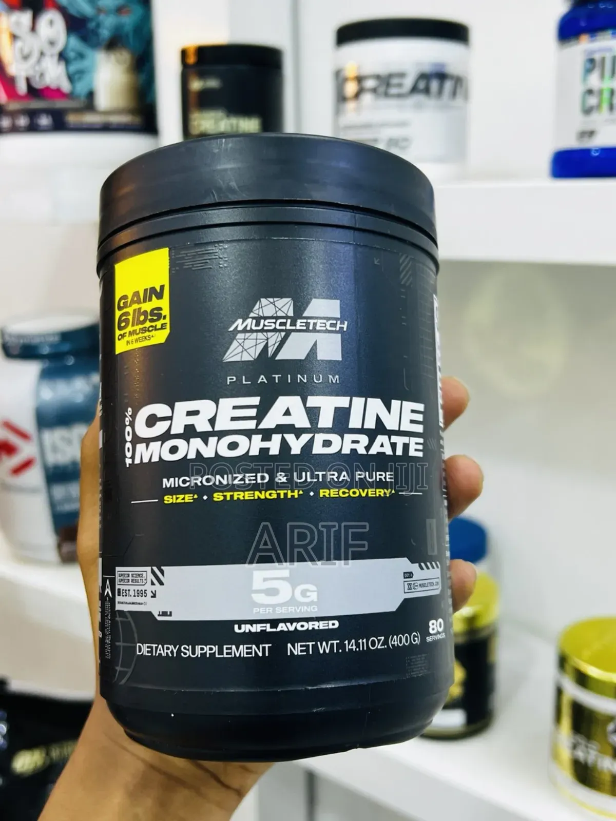 Miscletech Platinum Creatine Monohydrate 400gm 80 Serving HPLC Tested