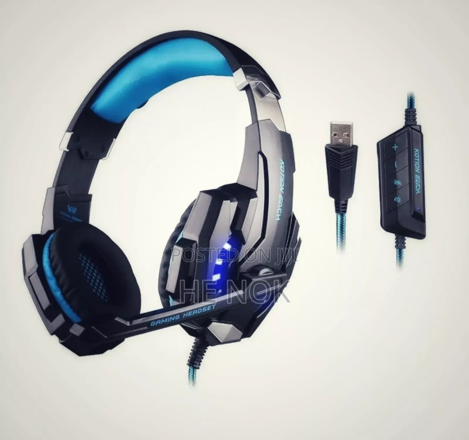 Gaming Headset With Mic Kotion Each G9000 Over Ear and Led