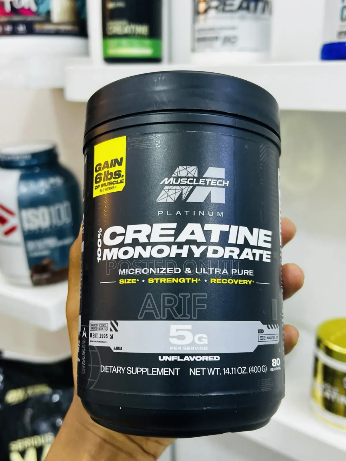 High Qualituly Micronized Creatine Monohydrate (Brand Muscle Tech)