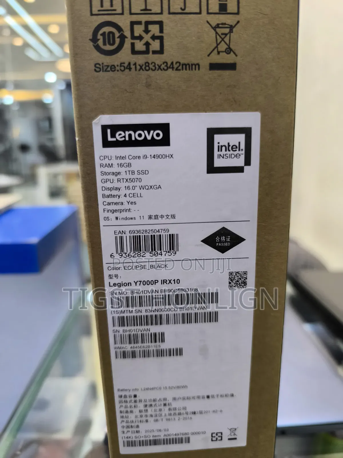 New Lenovo Legion Y7000P IRX9 Gaming Laptop 16GB Intel Core I9 SSD 1T