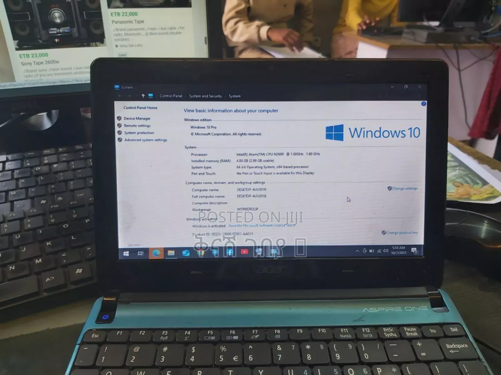 Laptop Acer Aspire One 4GB Intel HDD 500GB