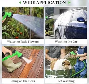 Lexplandable Garden Hose With Flunction Spray Nozzle Set Watering