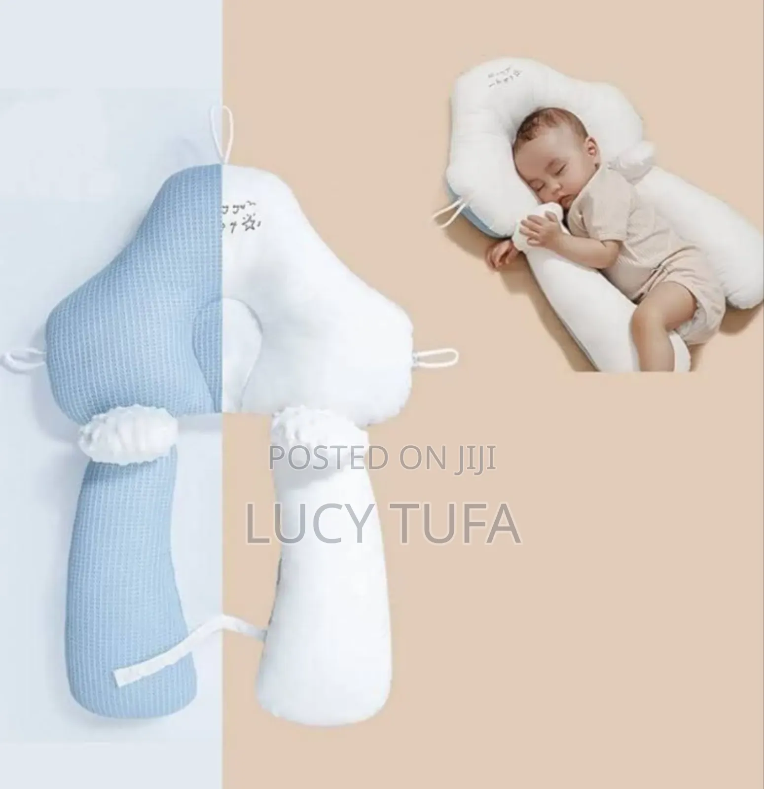 Baby Head Shaping Pillow With Body Positioner Cloud Shaped