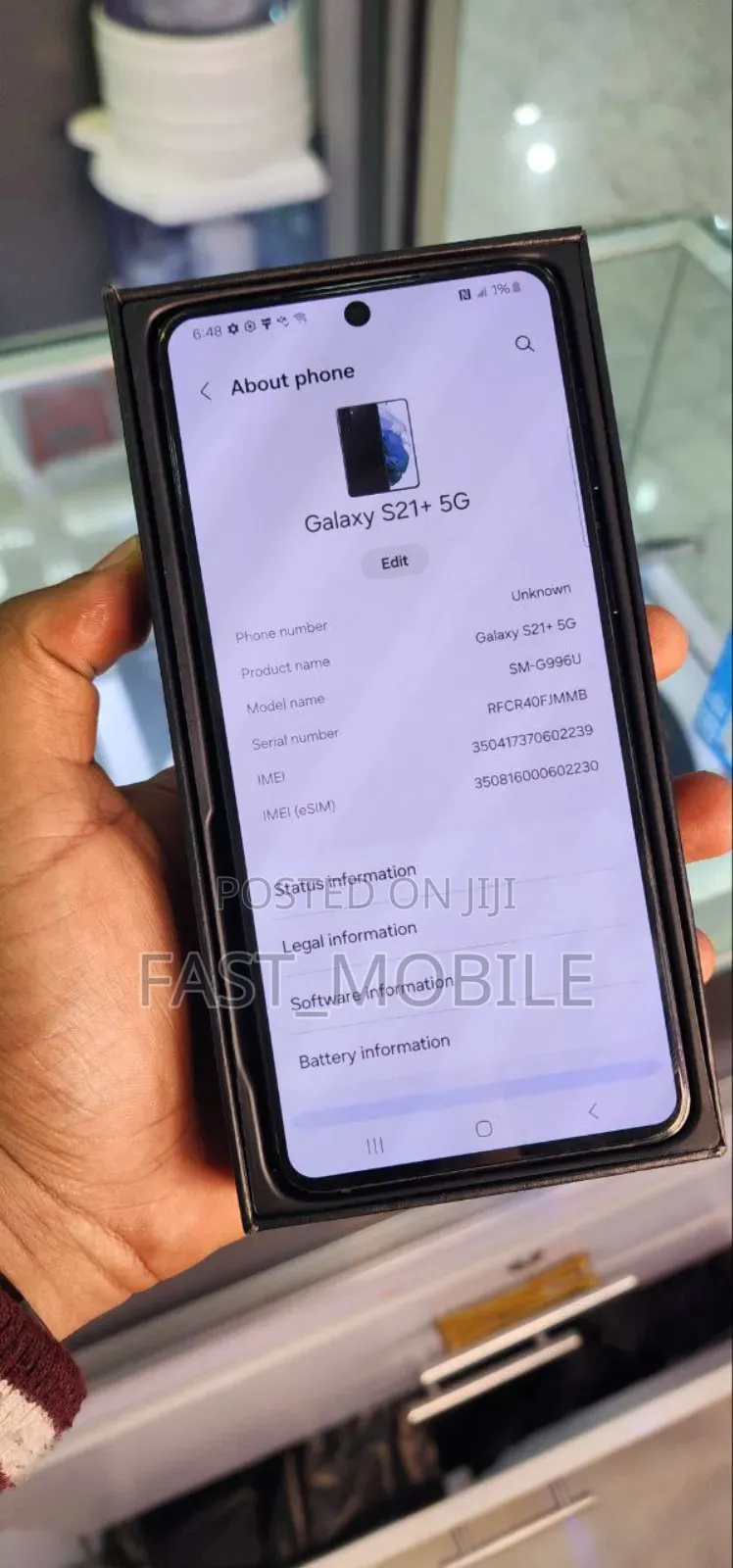 Samsung Galaxy S21+ 5G 128 GB Black